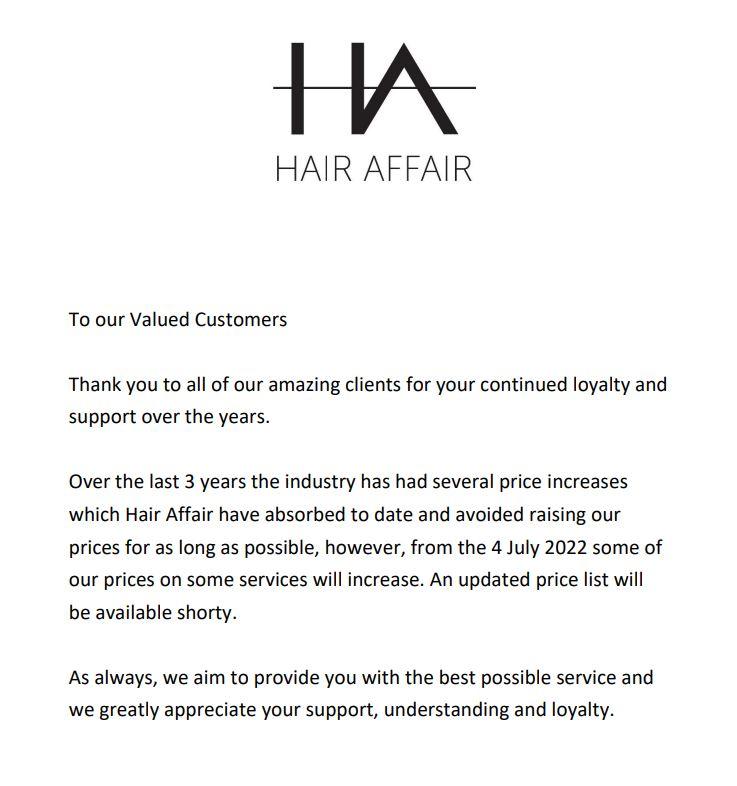 Hair Affair Penrith at Penrith RSL Club. Call 4728 521Penrith RSL