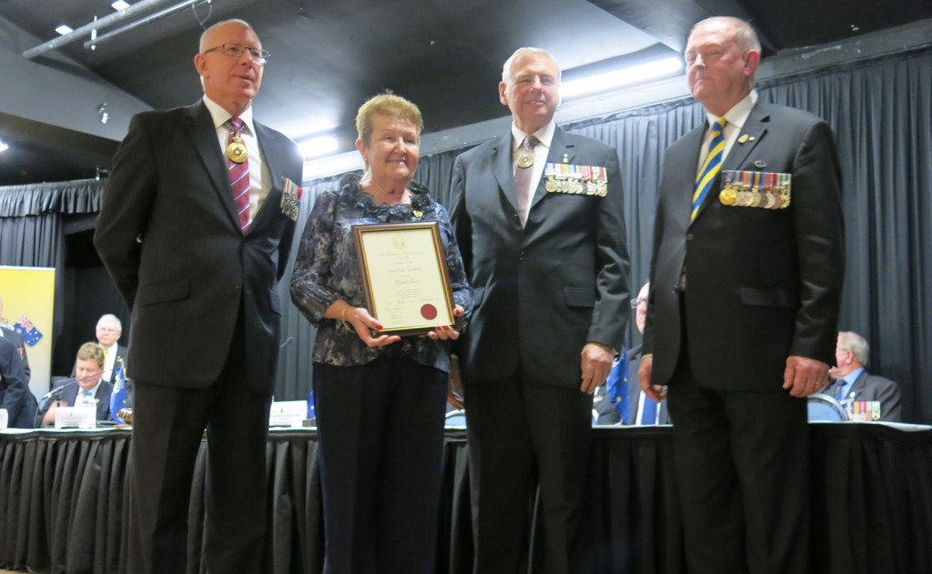 NSW Governor General David Hurley, Carol Prain, RSL National President RADM Ken Doolan and RSL NSW President Rod White